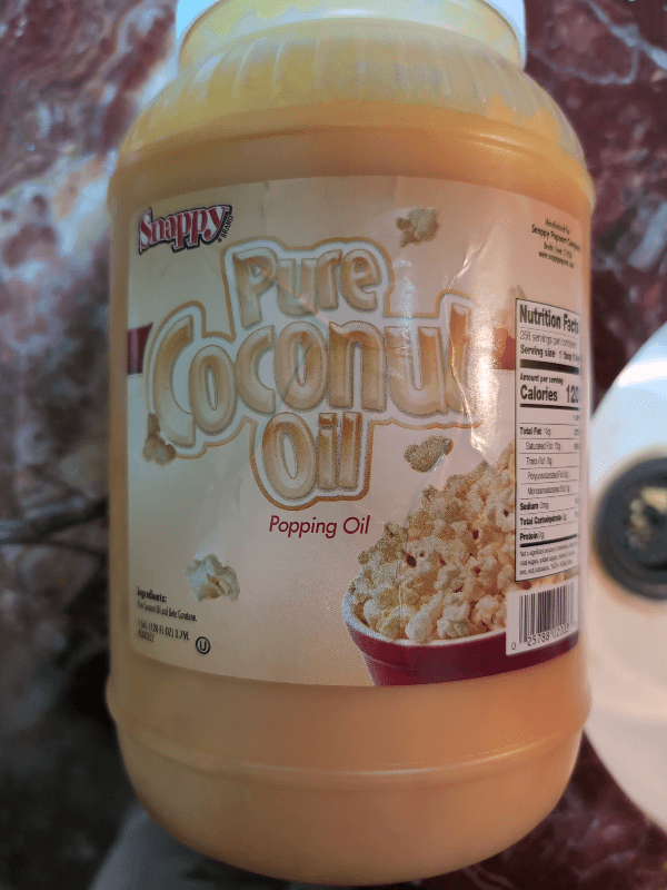Snappy Pure Coconut Oil Popping Oil 1 Gallon