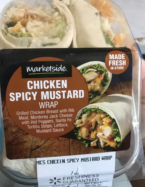 Marketside Chicken Spicy Mustard Wrap