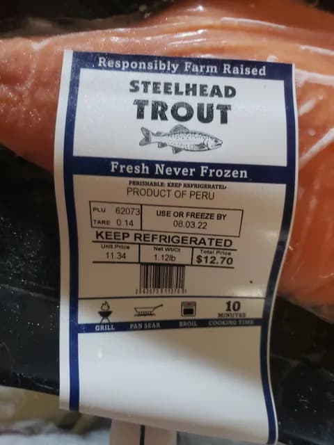 Steelhead Trout Fresh Never