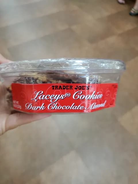 Trader Joe's Laceys Dark Chocolate Almond Cookies