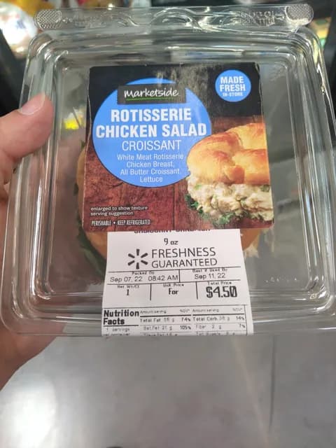 Marketside Rotisserie Chicken Salad Croissant