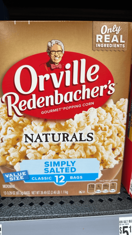 Is it Added Sugar Free? Orville Redenbacher's Naturals Simply Salted Popcorn, Microwave Popcorn