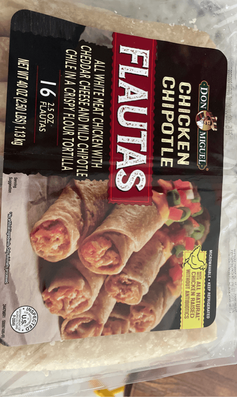 Don Miguel Chicken Chipotle Flautas