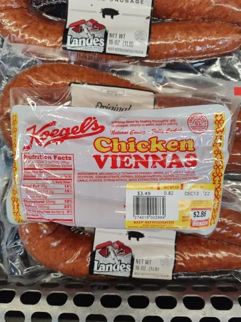 Koegel'S Chicken Viennas