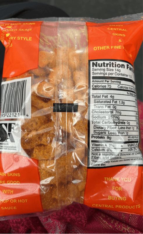 Dixon'S/Central Bar-B-Q Flavored Pork Skins