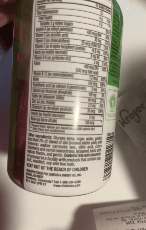 Is it Dairy Free? Vitafusion Berry Flavored Womens Daily Multivitamin Gummies