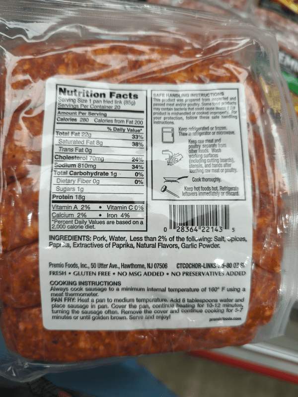 Premio Fresh Chorizo