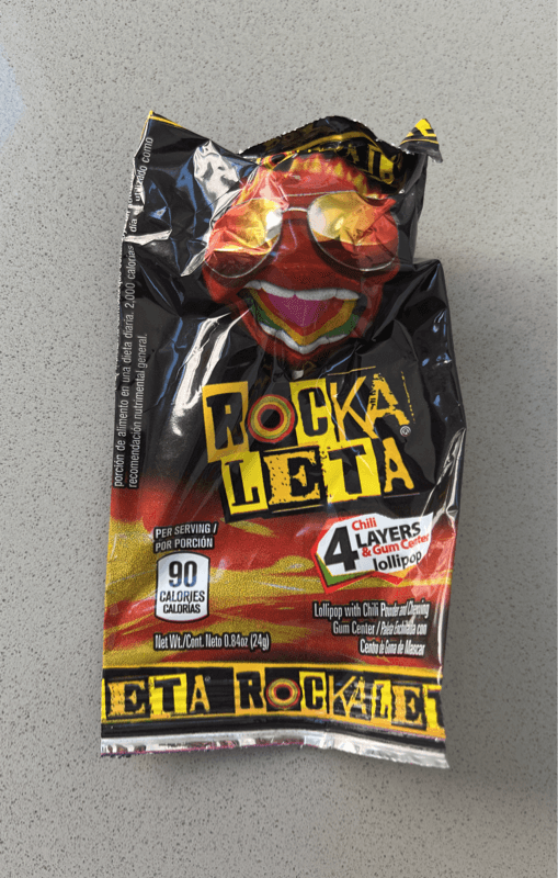 Sonrics Rockaleta 4 Chili Layers & Gum Center Lollipop