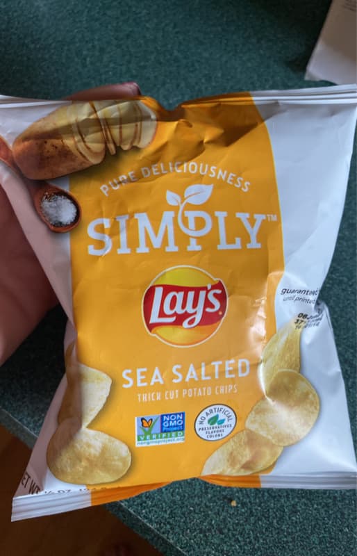 Simply Lays Sea Salted Thick Cut Potato Chips