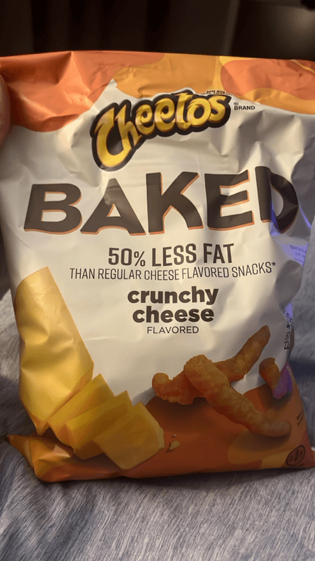 Cheetos Snacks Cheese Flavored Crunchy Baked Less Fat