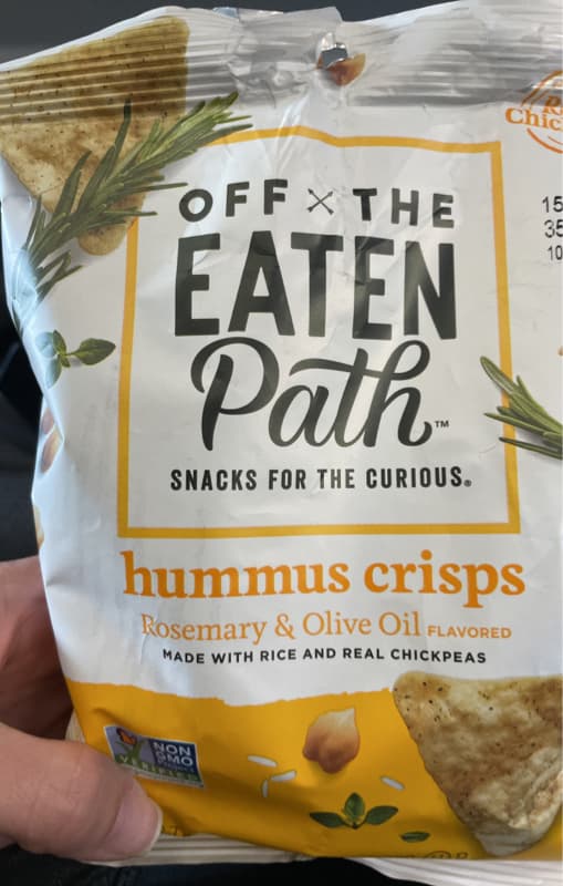 Off The Eaten Path Hummus Crisps Rosemary & Olive Oil Flavored