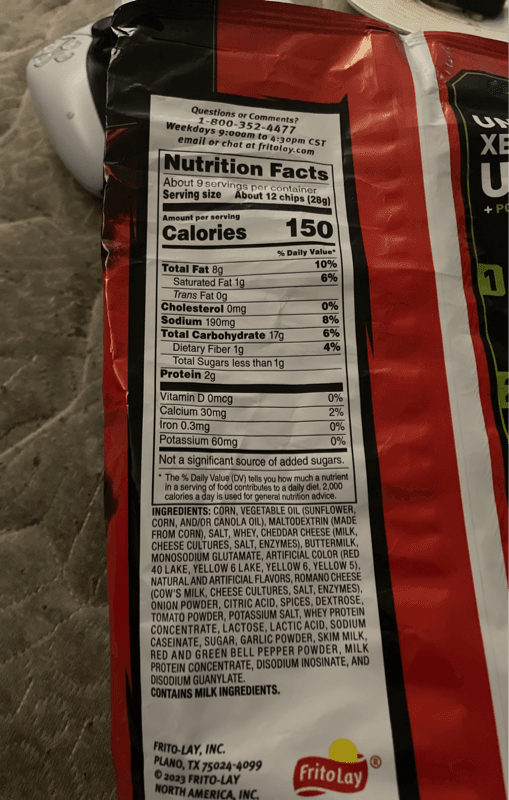 Is it Fish Free? Doritos Flavored Tortilla Chips Flamin' Hot Nacho