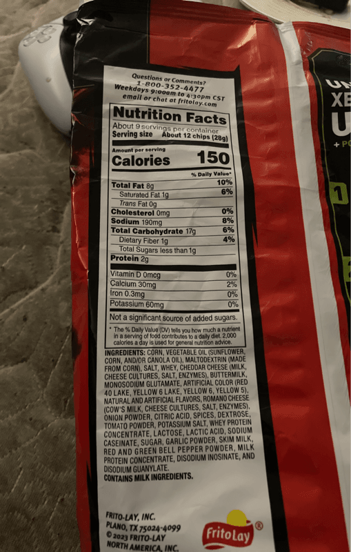 Doritos Flavored Tortilla Chips Flamin' Hot Nacho