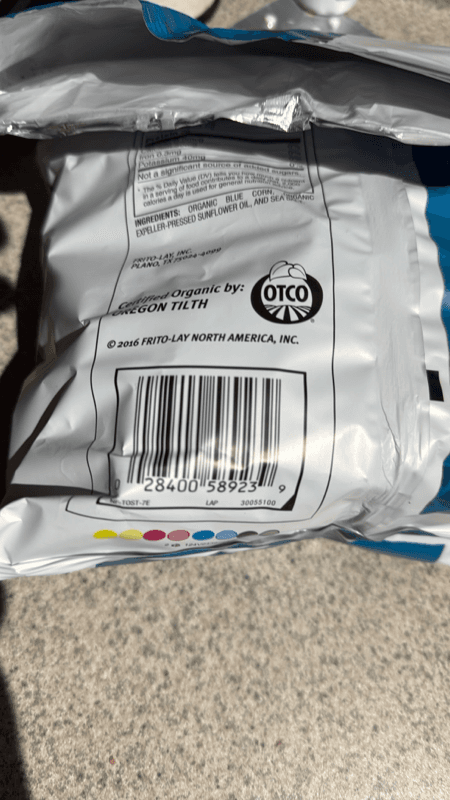 Tostitos Tortilla Chips Simply Organic Blue Corn