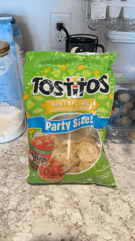 Tostitos Hint Of Lime Flavored Bite Size Rounds Party Size