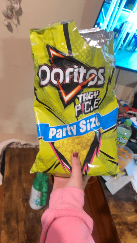 Doritos Tortilla Chips Tangy Pickle Party Size