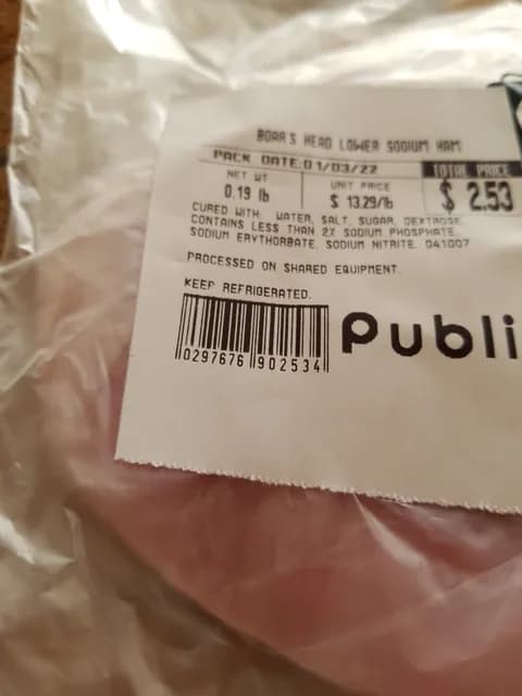 Boar'S Head Lower Sodium Ham