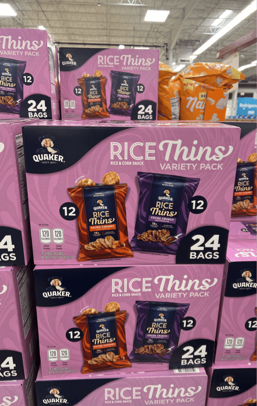 Quaker Rice Thins Rice & Corn Snack Variety Pack: Cocoa Crunch And Salted Caramel