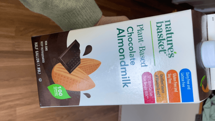 Nature'S Basket Plant-Based Chocolate Almondmilk Half Gallon