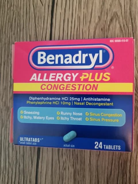 Benadryl Allergy Plus Congestion Ultratabs