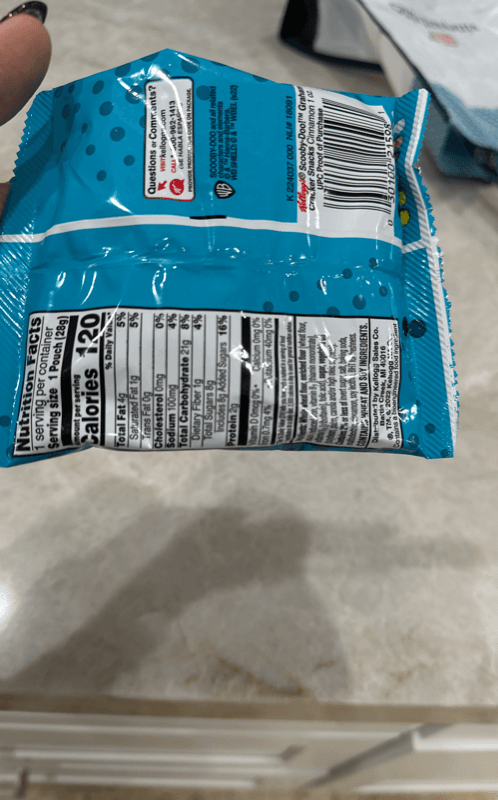 Kellogg'S Scooby-Doo! Cinnamon Baked Graham Cracker Snacks