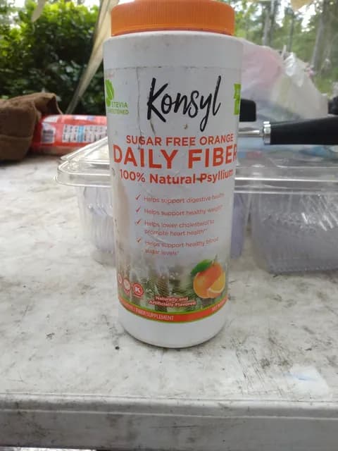 Konsyl Sugar Free Orange Daily Fiber 100% Natural Psyllium