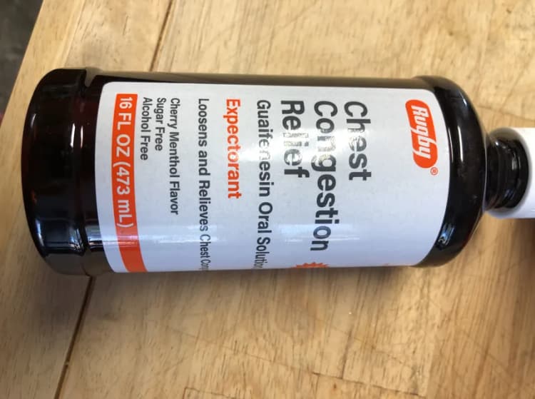 Rugby Chest Congrestion Relief, Guaifenesin Oral Solution Cherry Menthol Flavor