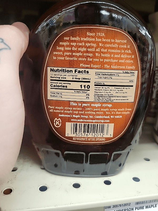 Anderson'S Pure Maple Syrup