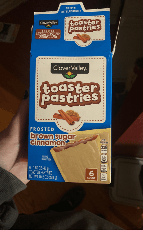 Clover Valley Toaster Pastries Frosted Brown Sugar Cinnamon