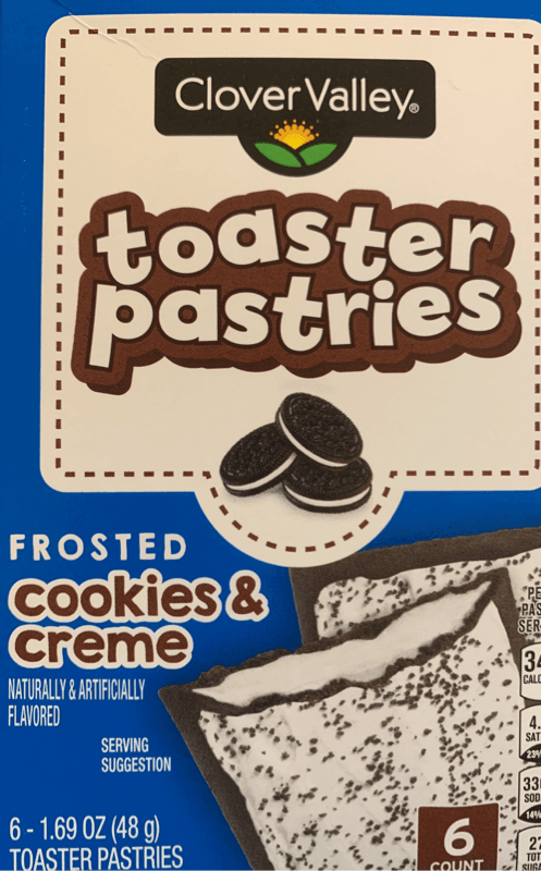 Clover Valley Toaster Pastries - Frosted Cookies & Creme