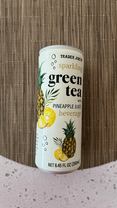 Trader Joe'S Sparkling Green Tea With Pineapple Juice Beverage