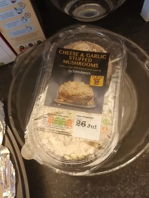 Cheese & Garlic Stuffed Mushrooms By Sainsbury'S