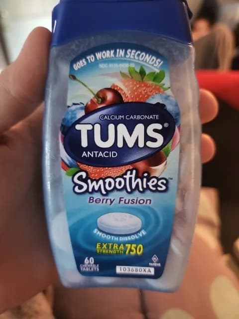 Tums Smoothies Berry Fusion Extra Strength 
