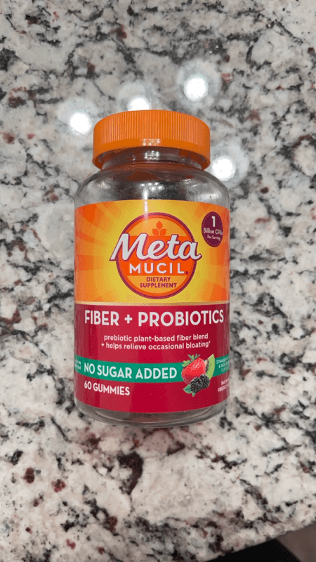 Metamucil Fiber + Probiotics Strawberry Kiwi And Blackberry Flavor Dietary Supplement 60 Gummies