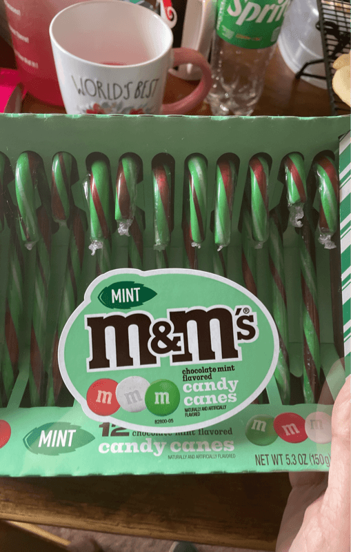M&M'S Chocolate Mint Flavored Candy Canes