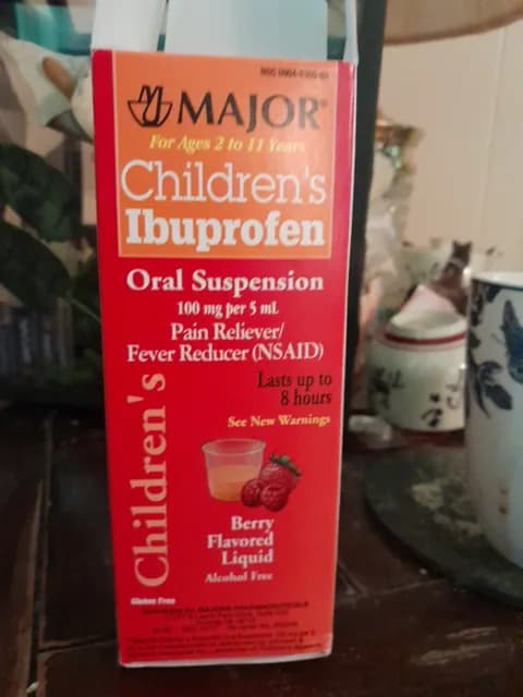 Major Children'S Ibuprofen Oral Suspension Berry Flavored Liquid