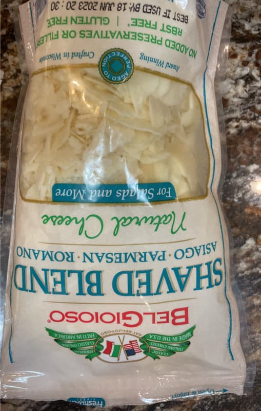 Bel Gioioso Shaved Blend Asiago-Parmesan-Romano Natural Cheese