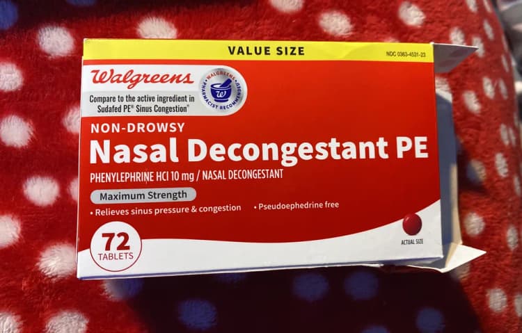 Walgreens Maximum Strength Non-Drowsy Nasal Decongestant Pe
