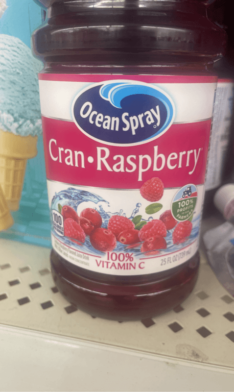 Ocean Spray 100% Cranberry Raspberry Juice
