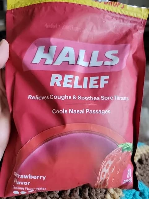 Halls Relief Strawberry Cough Drops