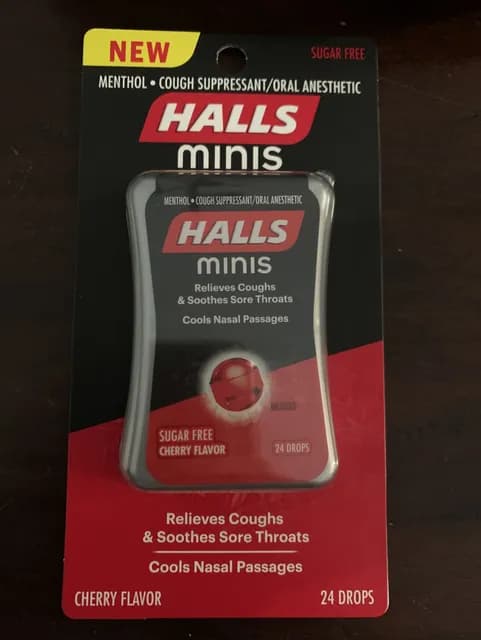Halls Minis Sugar Free Cherry Flavor
