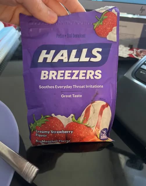 Is it Egg Free? Halls Breezers Creamy Strawberry Flavor