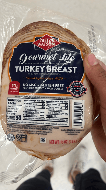 Dietz And Watson Gourmet Pre-Sliced Lite Turkey Breast