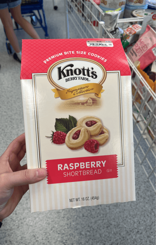 Knott'S Berry Farm Signature Collection Raspberry Shortbread Premium Bite Size Cookies