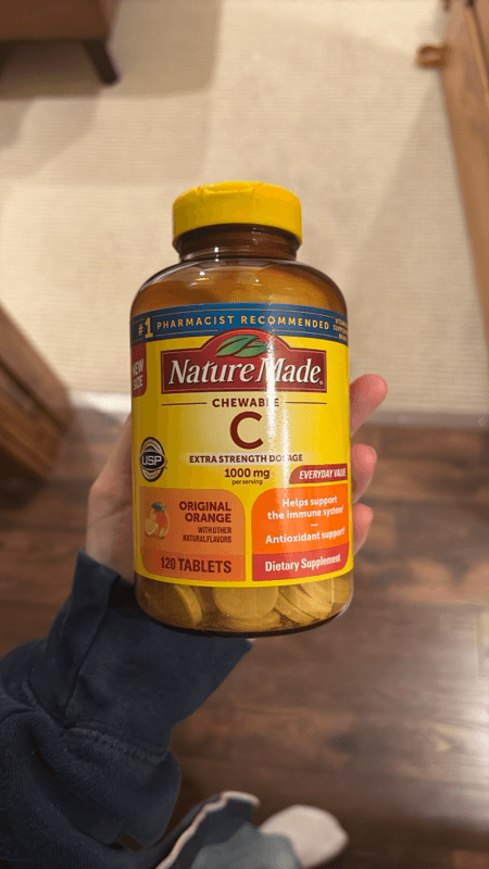 Nature Made Chewable C Original Orange Extra Strength Dosage