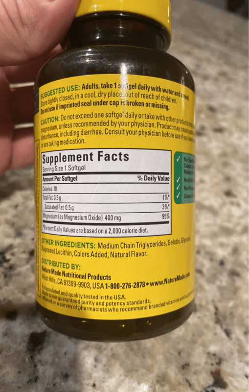 Nature Made Extra Strength Magnesium Dietary Supplement
