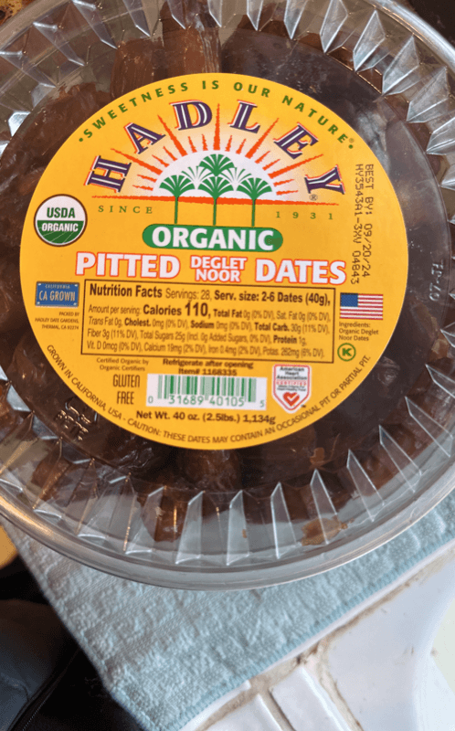 Hadley Organic Pitted Deglet Noor Dates