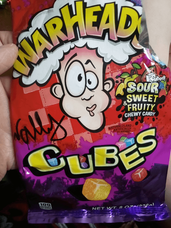 Warheads Cubes Sour Sweet & Fruity Chewy Candy