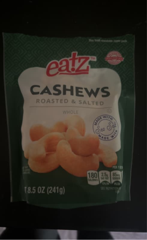 Eatz Cashews Roasted & Salted Whole