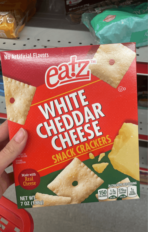 Eatz White Cheddar Cheese Snack Crackers